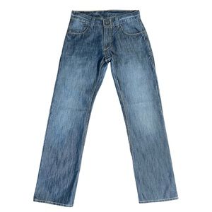 Levi’s 514 Men’s Casual Bootcut Solid Blue Denim Jeans 30x32 Classic